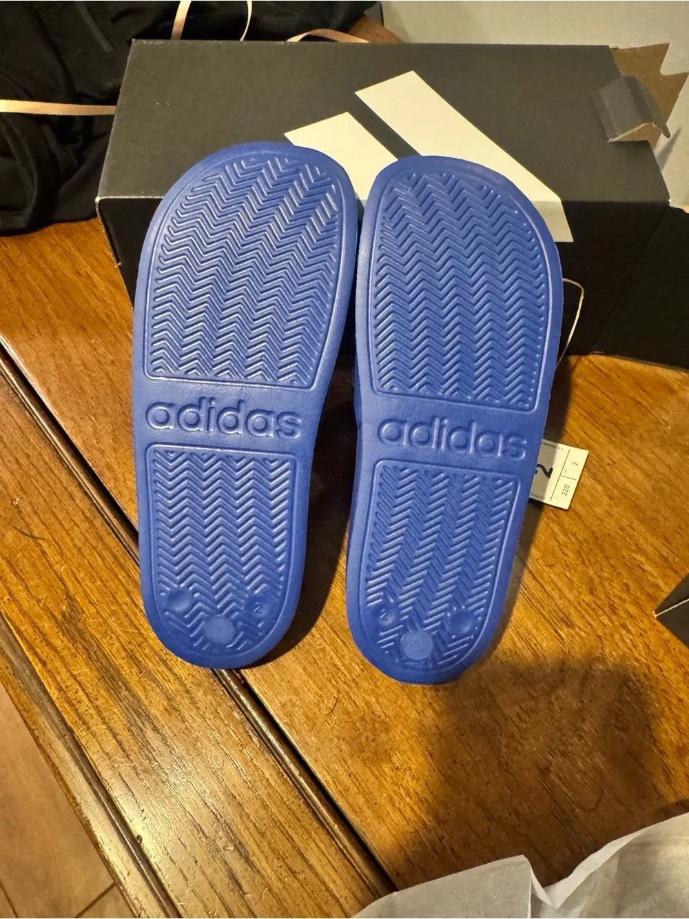 Brand new! adidas Slide Sandals in Navy and Light Blue - kids 2